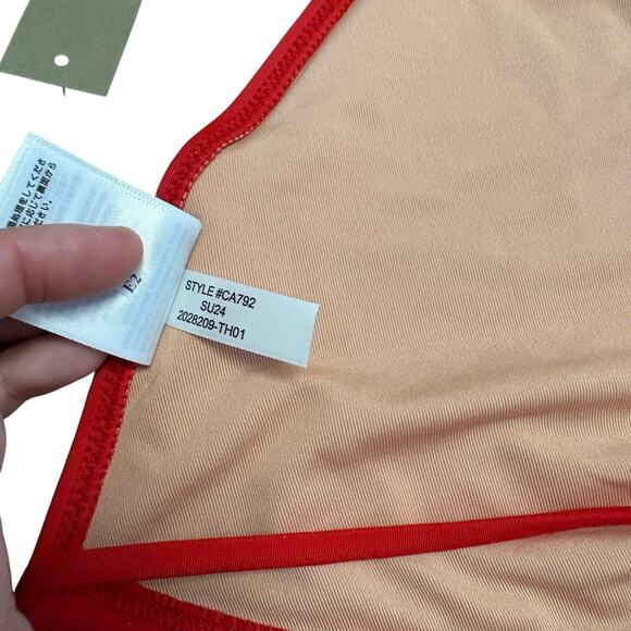 J. Crew Bright Red Perfect String Bikini Bikini Top 3X Swimsuit Resortwear Vacay - Picture 7 of 9